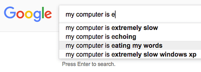 My computer is eating my words