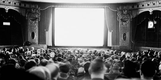 AUDIENCE IN MOVIE THEATER, 1935