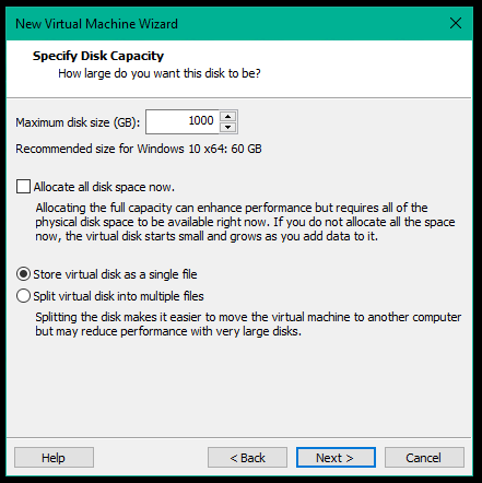 vmware download vmdk file too small
