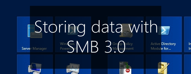 storing data with smb3